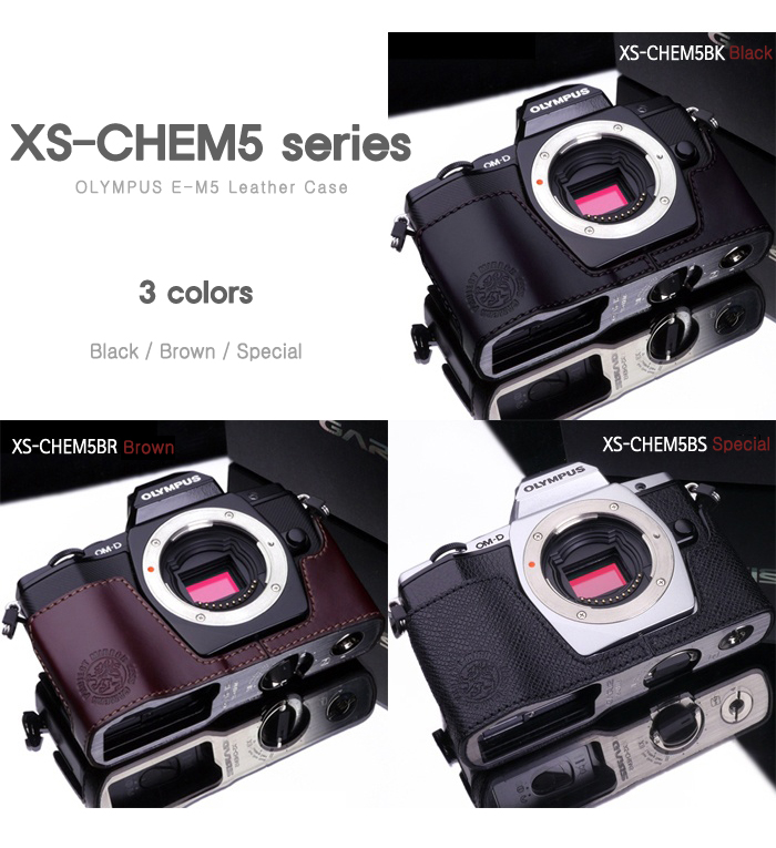 Gariz Leather Half Case Body for the Micro Four Thirds Compact System Camera Olympus OMD EM5 grip alternative