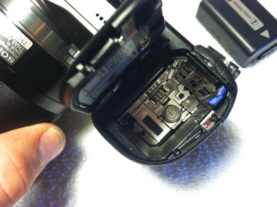 How to modify the Sony Nex 7 Compact System Camera to have a hardwire shutter release jack step 3