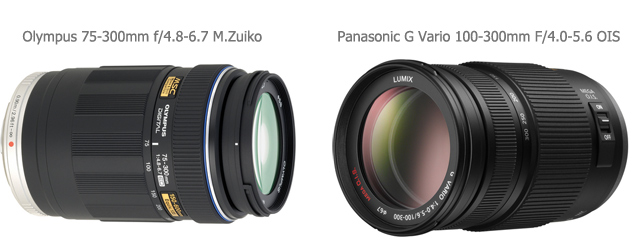 Olympus M.ZUIKO ED 75-300mm f4.8-6.7 for Micro Four Thirds Lens vs Panasonic Lumix G Vario 100-300mm F4.0-5.6 Micro Four Thirds Lens