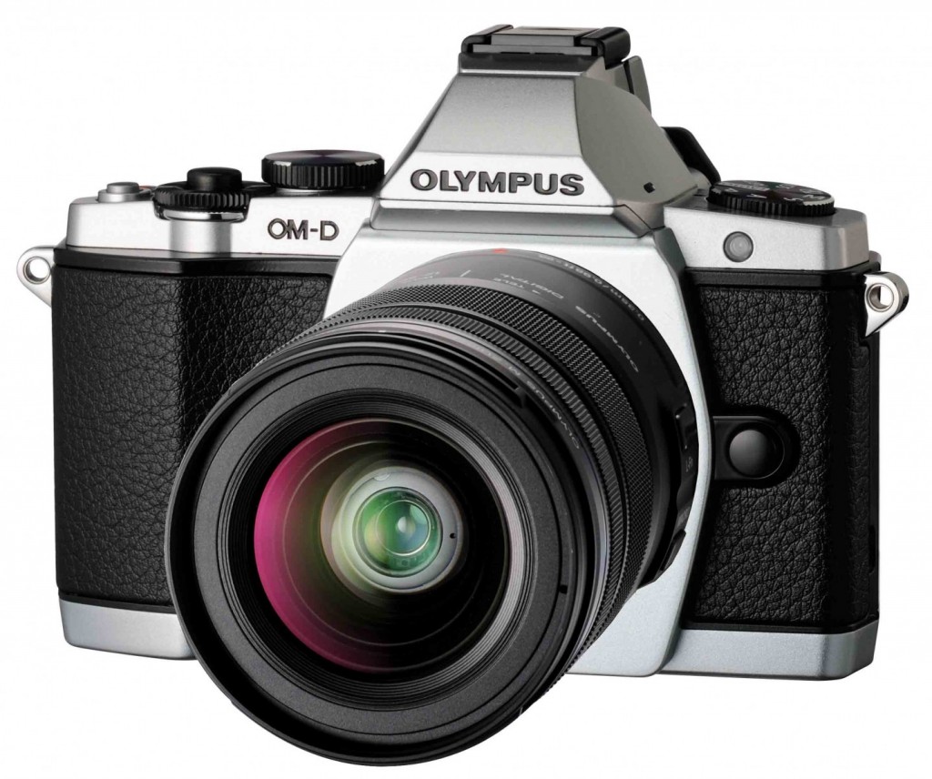 Olympus OM-D E-M5 Silver Body Micro Four Thirds Compact System Camera with 12-50mm kit lens
