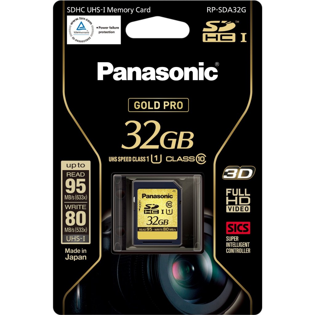 Best and Recommended SD Cards for the Sony NEX 7 , Olympus OM-D EM-5 and Fuji X-Pro1 - Panasonic Gold Pro Class 10 32GB SDHC Card