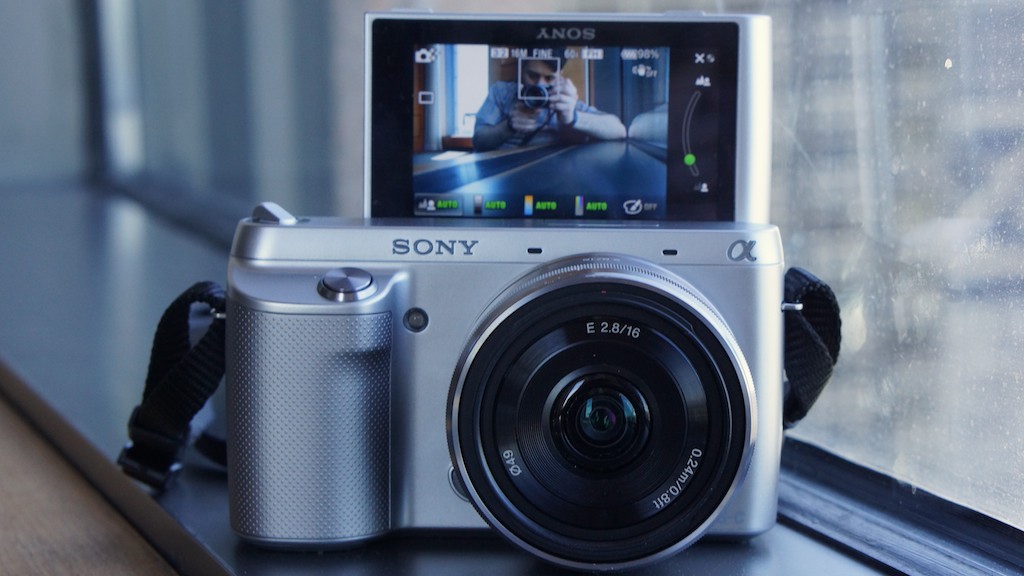 Sony NEX F3 Compact System Camera Tilting Screen